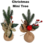 Christmas Mini Tree & Pine Cone Decoration 25cm